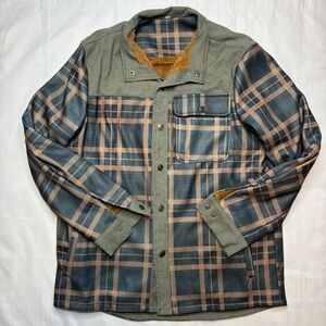 Plaid Men's Jacket in Green and Tan